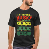 Husky Stubborn Tricks T-shirt (Voorkant)