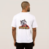 Husky Superheld: Ontmoet de Superhond!" T-shirt (Achterkant volledig)
