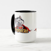 Husky Superhero: Maak kennis met de Super Dog! Mok (Voorkant links)