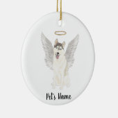 Husky Sympathy Herdenking Keramisch Ornament (Rechts)