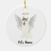 Husky Sympathy Herdenking Keramisch Ornament (Achterkant)