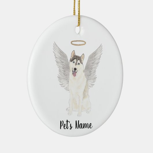 Husky Sympathy Memorial Keramisch Ornament (Rechts)