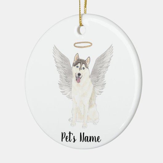 Husky Sympathy Memorial Keramisch Ornament (Links)