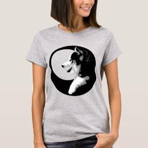 Husky T-shirt Dames Husky / Wolf Art T-shirt