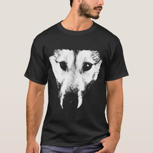 Husky T-Shirt Husky / Wolf Art T-shirt Dog Shirts (Voorkant)