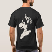 Husky T-Shirt Husky / Wolf Art T-shirt Dog Shirts (Achterkant)