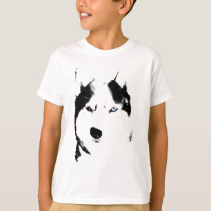 Husky T-shirt Kinder slee Dog Kind Husky Ringer Sh