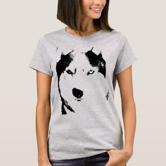 Husky T-shirt Malamute Husky Sled Dog Biologisch T (Voorkant)