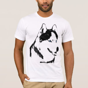 Husky T-shirt Wolf Husky Art Sled Dog Husky Shirte