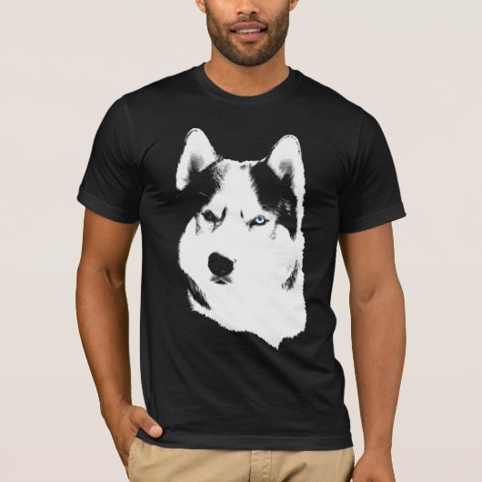 Husky T-shirt Wolf Husky Sled Dog Husky Shirten (Voorkant)