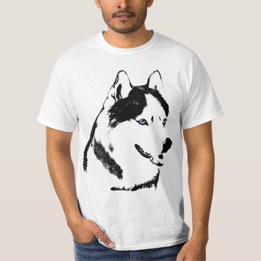 Husky T-shirt Wolf Husky T-shirt Sled Dog Husky Sh (Voorkant)