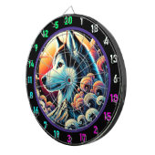 Husky Twilight Mountain Wall Design Dartbord (Voorkant Rechts)