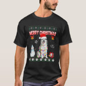 Husky Ugly Xmas Sweater kerstlamour Santa Dog T-shirt (Voorkant)
