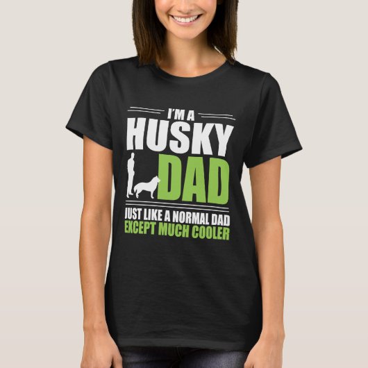Husky vader veel koeler dan normaal t-shirt (Voorkant)