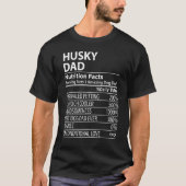 Husky Vader Voeding Feiten Husky Hond Eigenaar T-shirt (Voorkant)