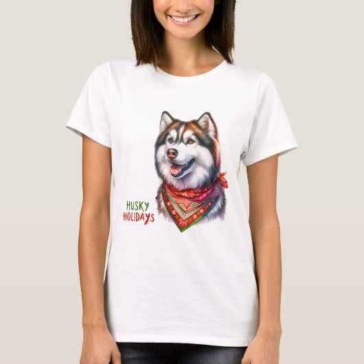 Husky Vakanties T-shirt (Voorkant)