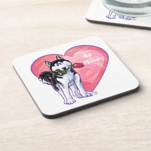 Husky Valentijnsdag Bier Onderzetter (Linkerzijde)