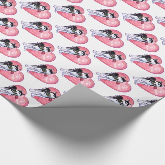 Husky Valentijnsdag Cadeaupapier (Hoek)