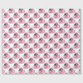 Husky Valentijnsdag Cadeaupapier (Vlak)