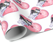 Husky Valentijnsdag Cadeaupapier (Rol Hoek)