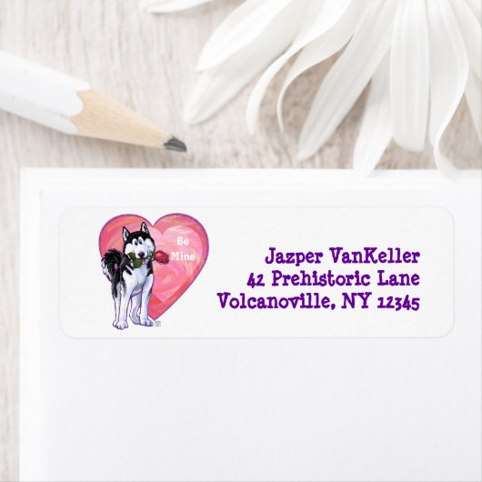 Husky Valentijnsdag Etiket (Insitu)