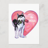 Husky Valentijnsdag Feestdagenkaart (Voorkant)