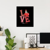 Husky Valentijnsdag Gift | Hoekontwerp Poster (Thuiskantoor)
