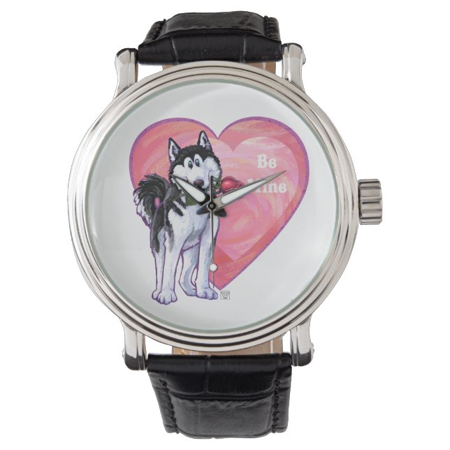 Husky Valentijnsdag Horloge (Voorkant)