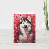 Husky Valentijnsdag Kaart (Voorkant)