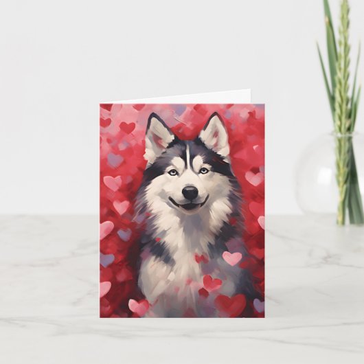 Husky Valentijnsdag Kaart (Voorkant)