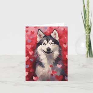 Husky Valentijnsdag Kaart