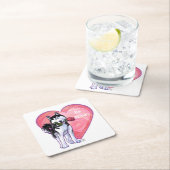 Husky Valentijnsdag Kartonnen Onderzetters (Insitu)