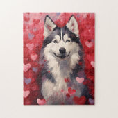 Husky Valentijnsdag Legpuzzel (Verticaal)