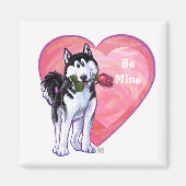 Husky Valentijnsdag Magneet (Voorkant)