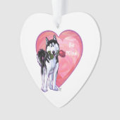 Husky Valentijnsdag Ornament (voorkant)