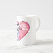 Husky Valentijnsdag Porselein Kop (Voorkant rechts)