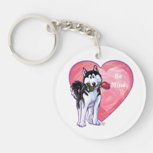 Husky Valentijnsdag Sleutelhanger
