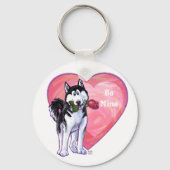 Husky Valentijnsdag Sleutelhanger (Voorkant)