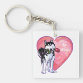 Husky Valentijnsdag Sleutelhanger (voorkant)