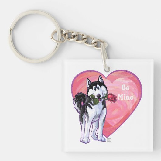 Husky Valentijnsdag Sleutelhanger (voorkant)