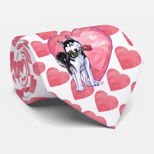 Husky Valentijnsdag Stropdas (Opgerold)