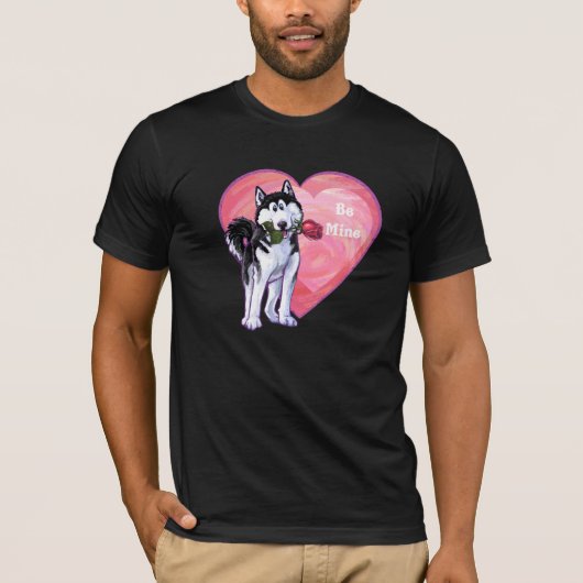 Husky Valentijnsdag T-shirt (Voorkant)