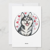 Husky Valentijnsdagkaart aanpasbaar Feestdagenkaart (Achterkant)