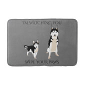 Husky Veeg je poten weg. Badmat (Voorkant)