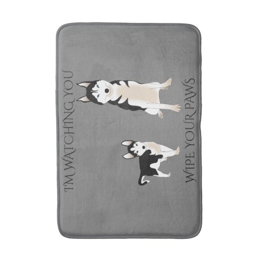 Husky Veeg je poten weg. Badmat (Voorkant Verticaal)