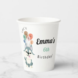 Husky verjaardagsfeestje papieren bekers