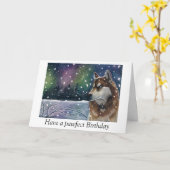 Husky verjaardagskaart kaart (Gele Bloem)