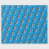 Husky - Verpakkingspapier (blauw) Cadeaupapier (Vlak)