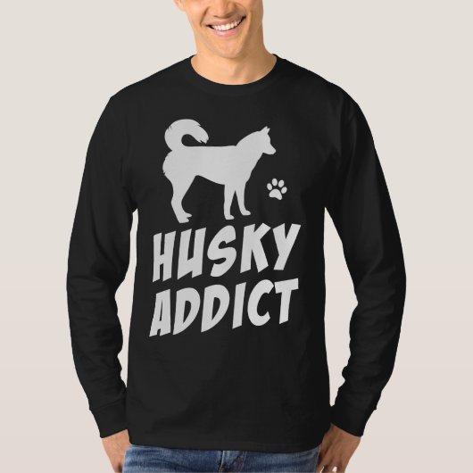 Husky verslaafde t-shirt (Voorkant)