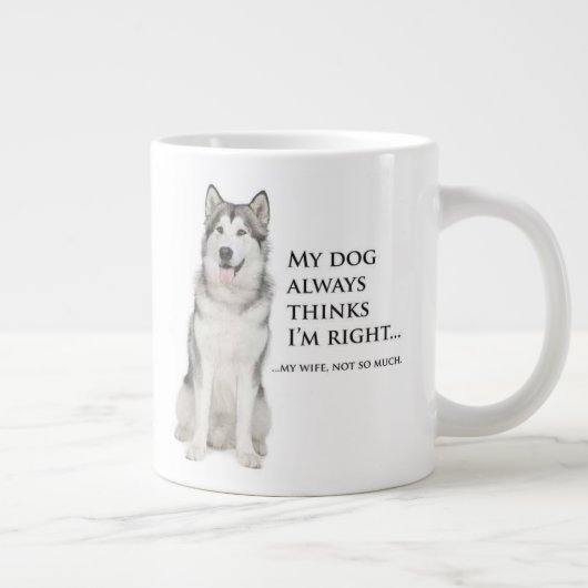 Husky versus Wife Jumbo Mok (Rechts)